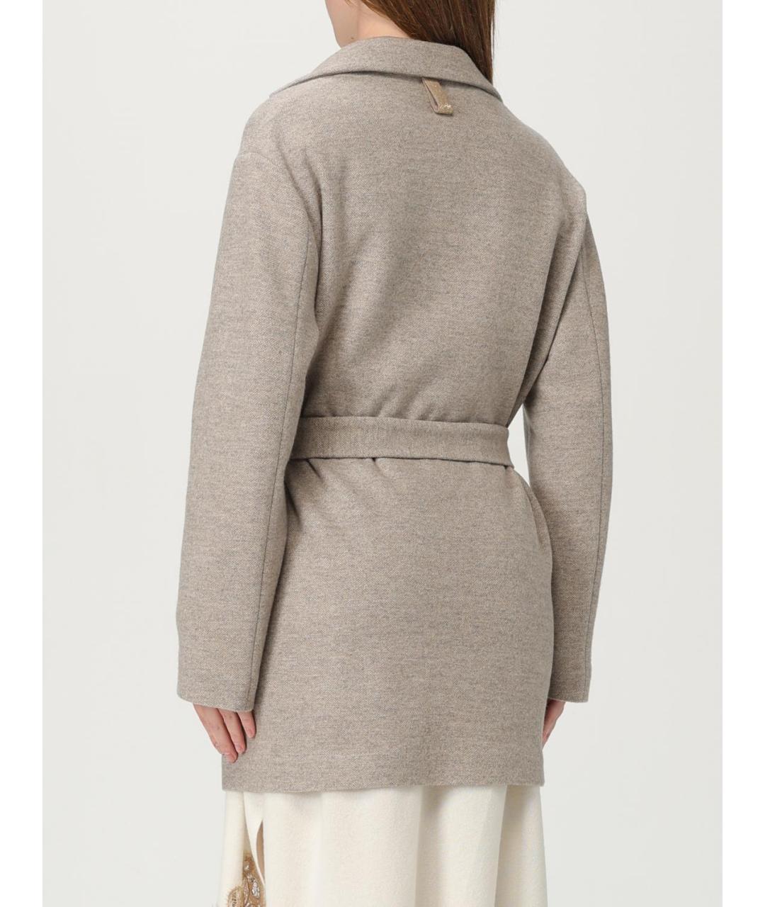 FABIANA FILIPPI Серое шерстяное пальто, фото 3