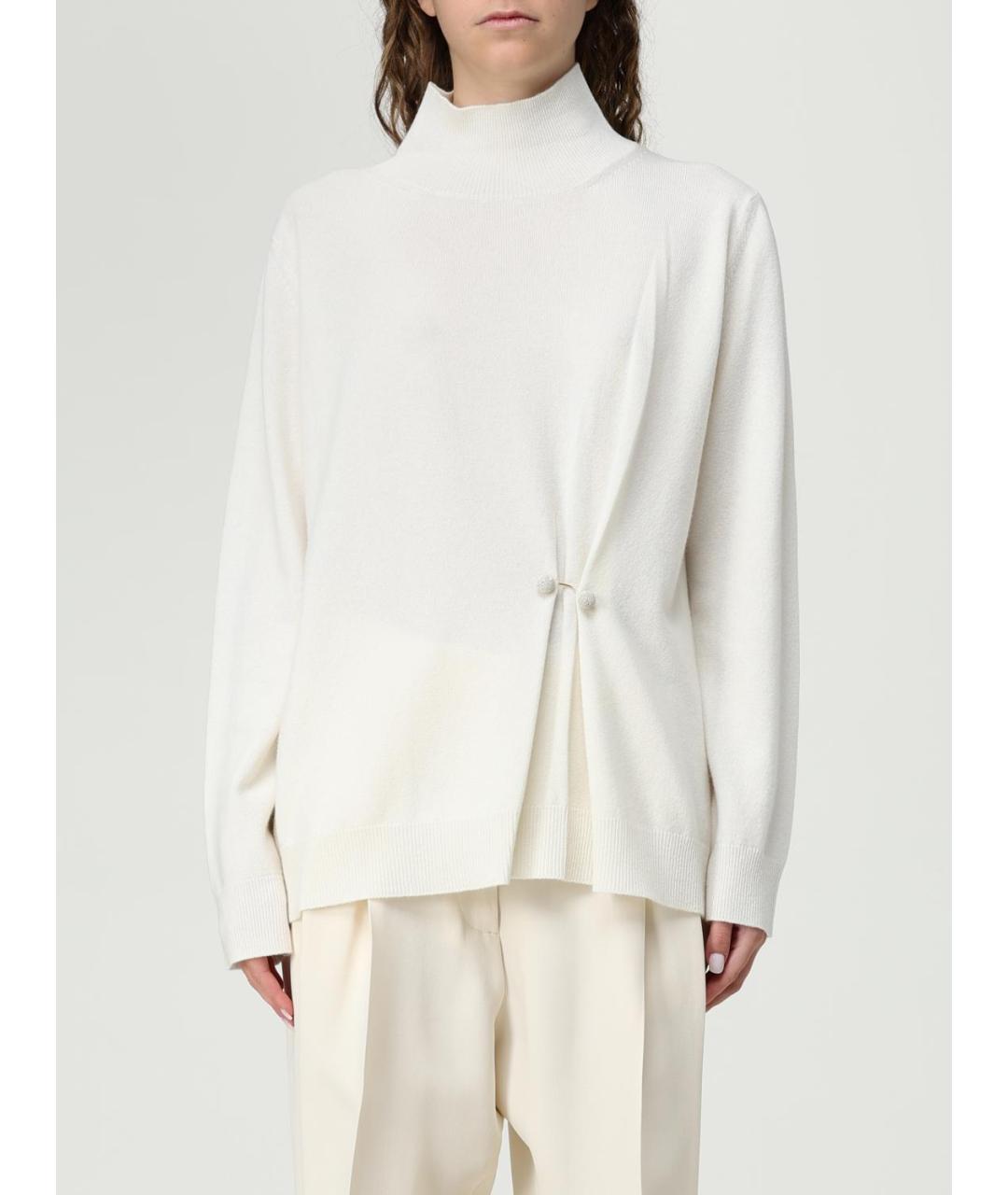 FABIANA FILIPPI Бежевый шерстяной джемпер / свитер, фото 2