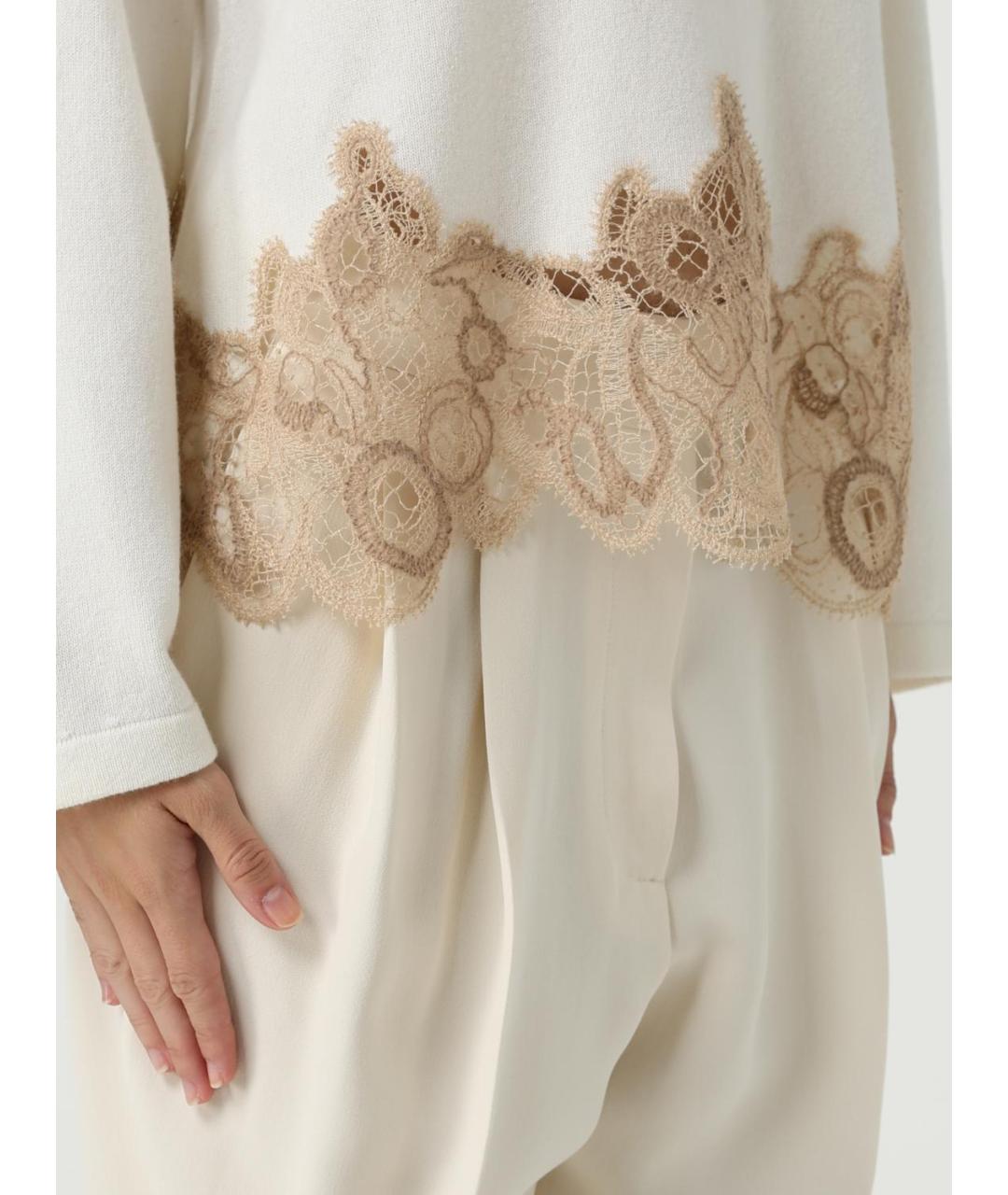 FABIANA FILIPPI Бежевый шерстяной джемпер / свитер, фото 5