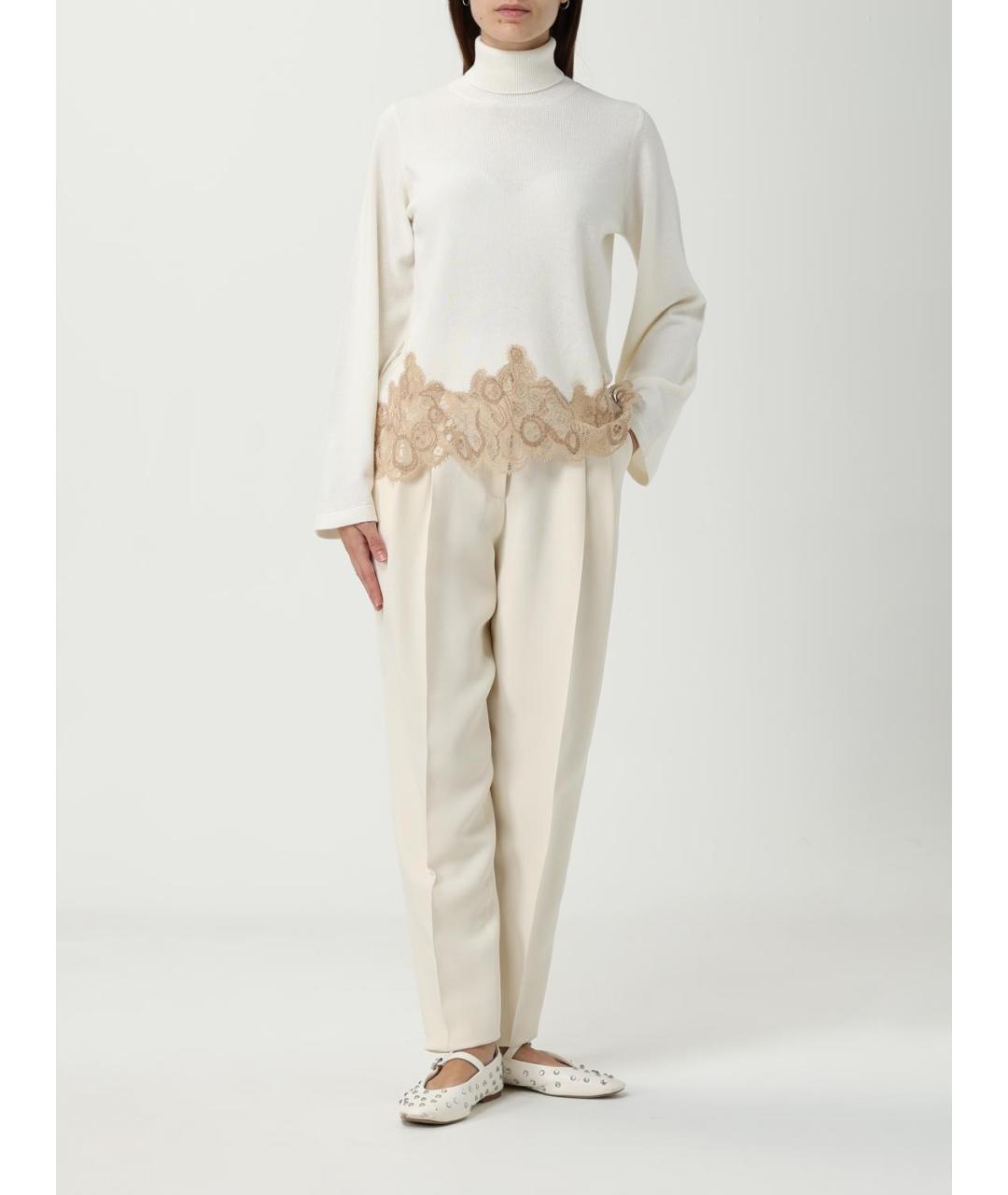 FABIANA FILIPPI Бежевый шерстяной джемпер / свитер, фото 3