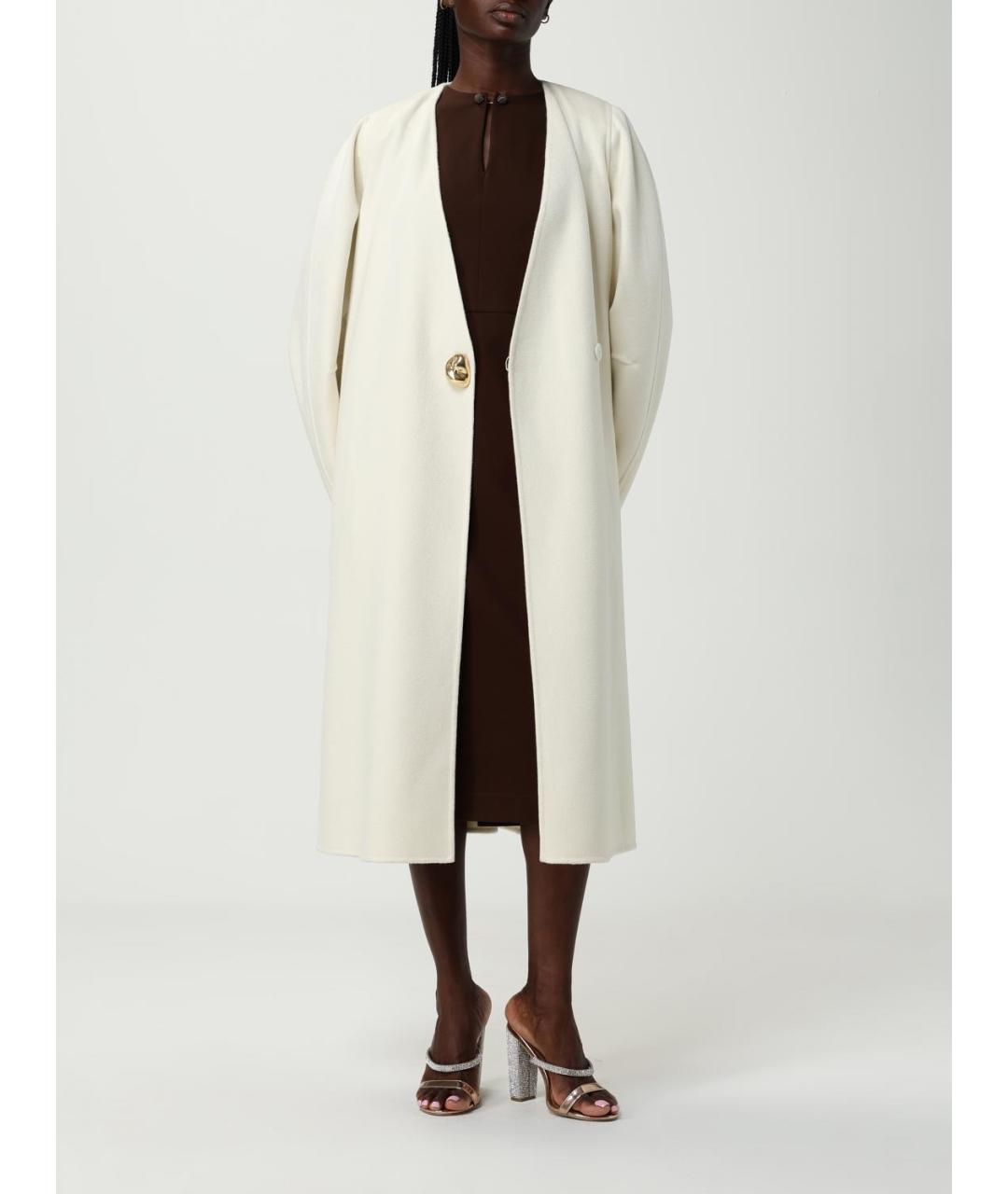 FABIANA FILIPPI Белое кашемировое пальто, фото 3