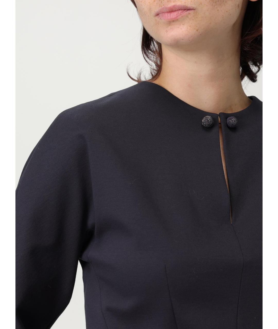 FABIANA FILIPPI Синее вискозное повседневное платье, фото 4