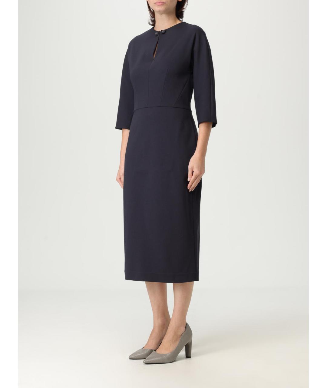 FABIANA FILIPPI Синее вискозное повседневное платье, фото 3