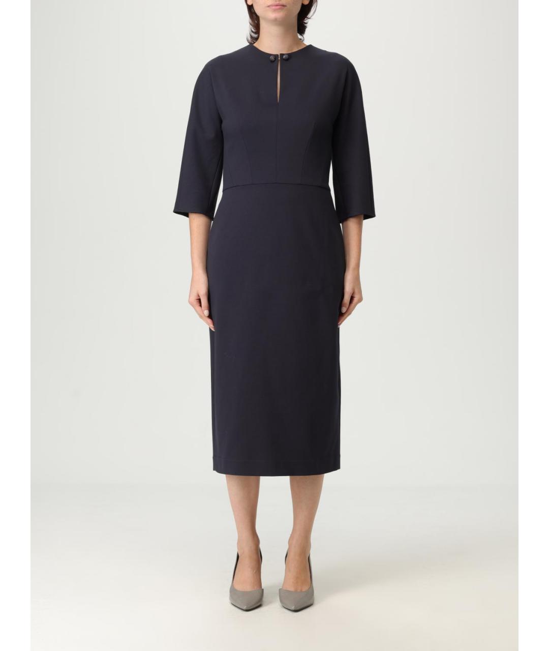 FABIANA FILIPPI Синее вискозное повседневное платье, фото 5