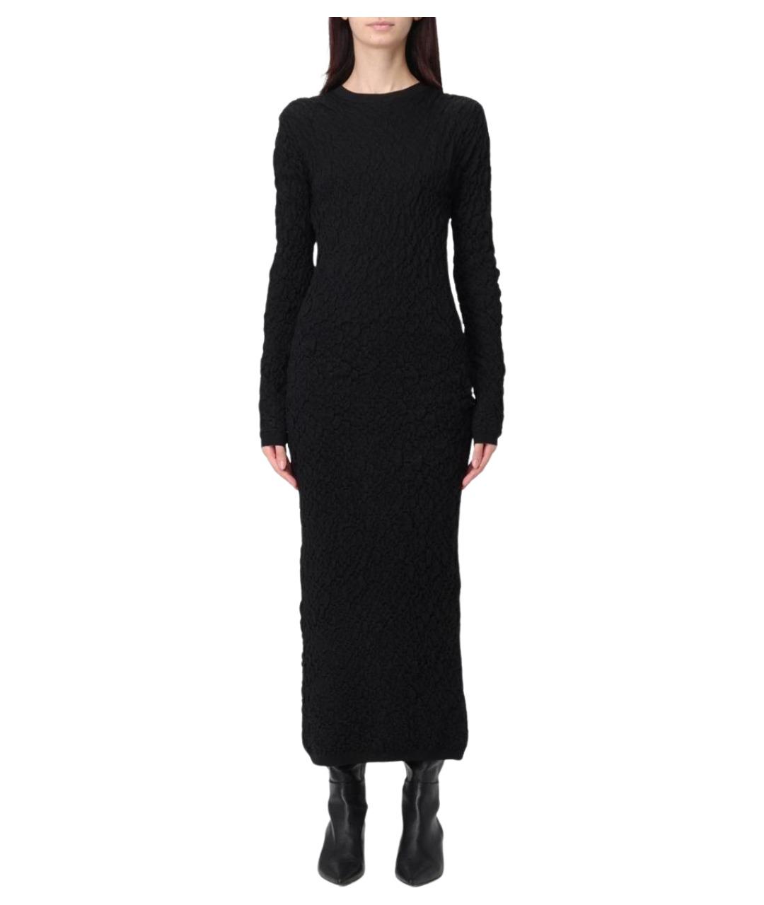 FABIANA FILIPPI Черное шерстяное повседневное платье, фото 1