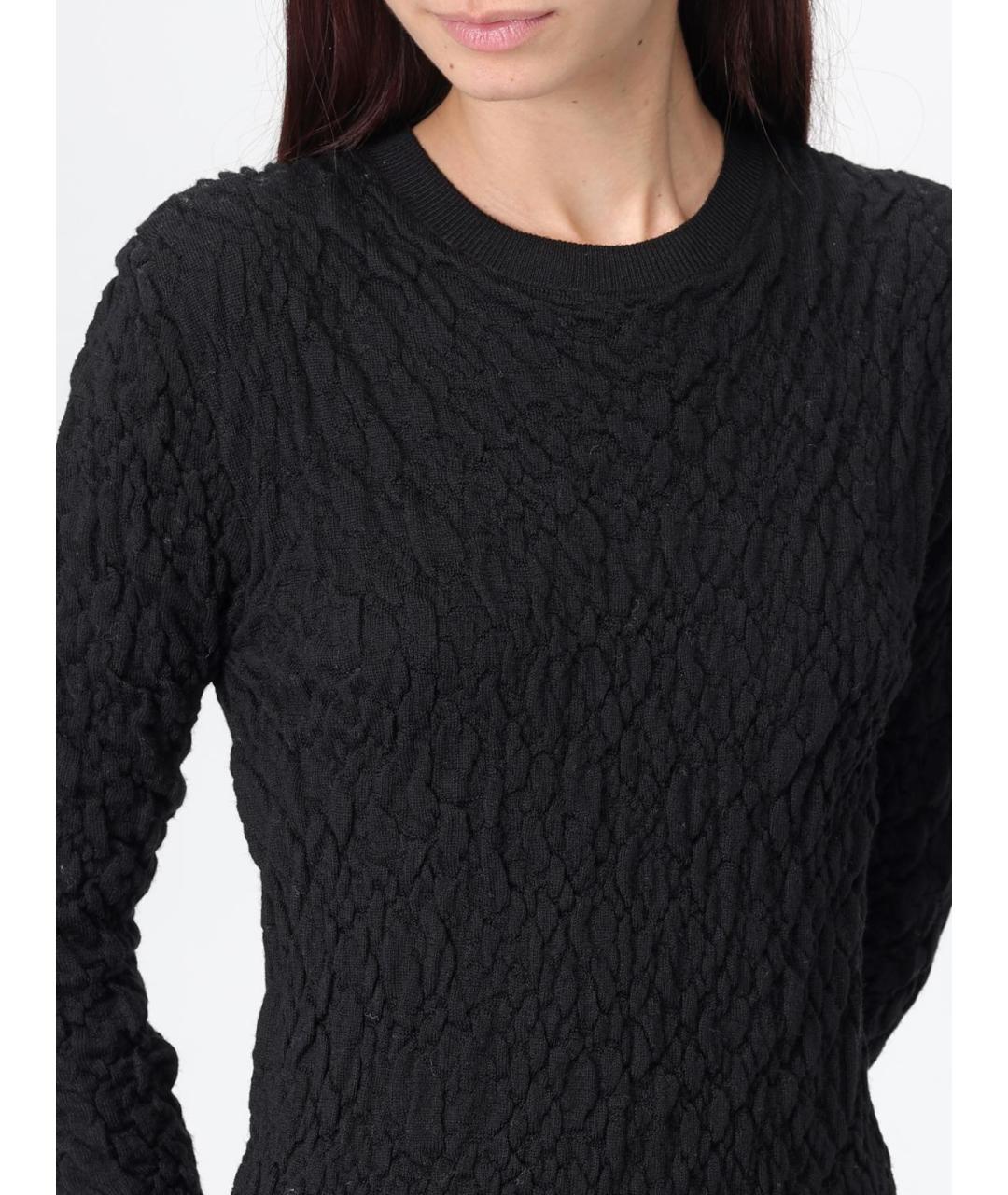 FABIANA FILIPPI Черное шерстяное повседневное платье, фото 4