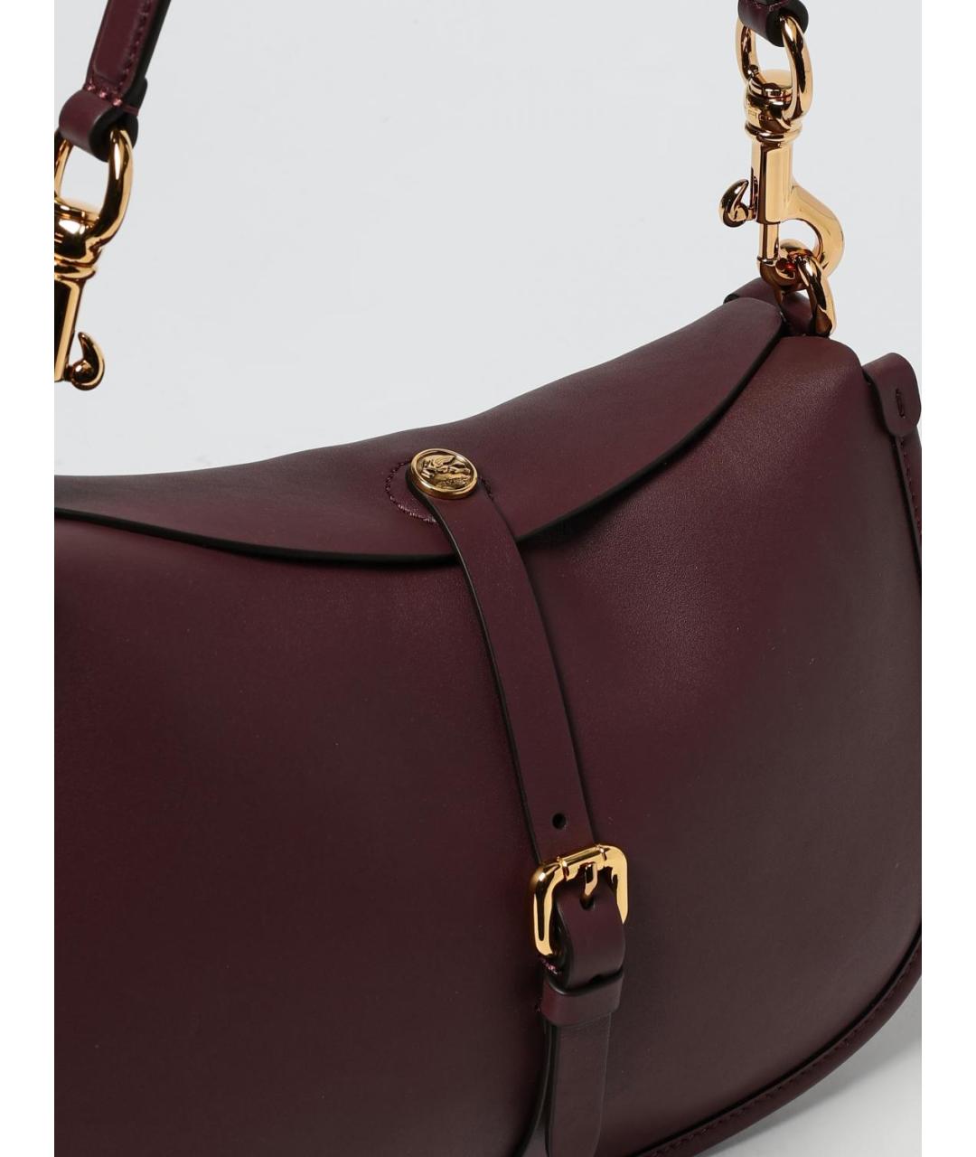 ETRO Бордовая кожаная сумка через плечо, фото 4