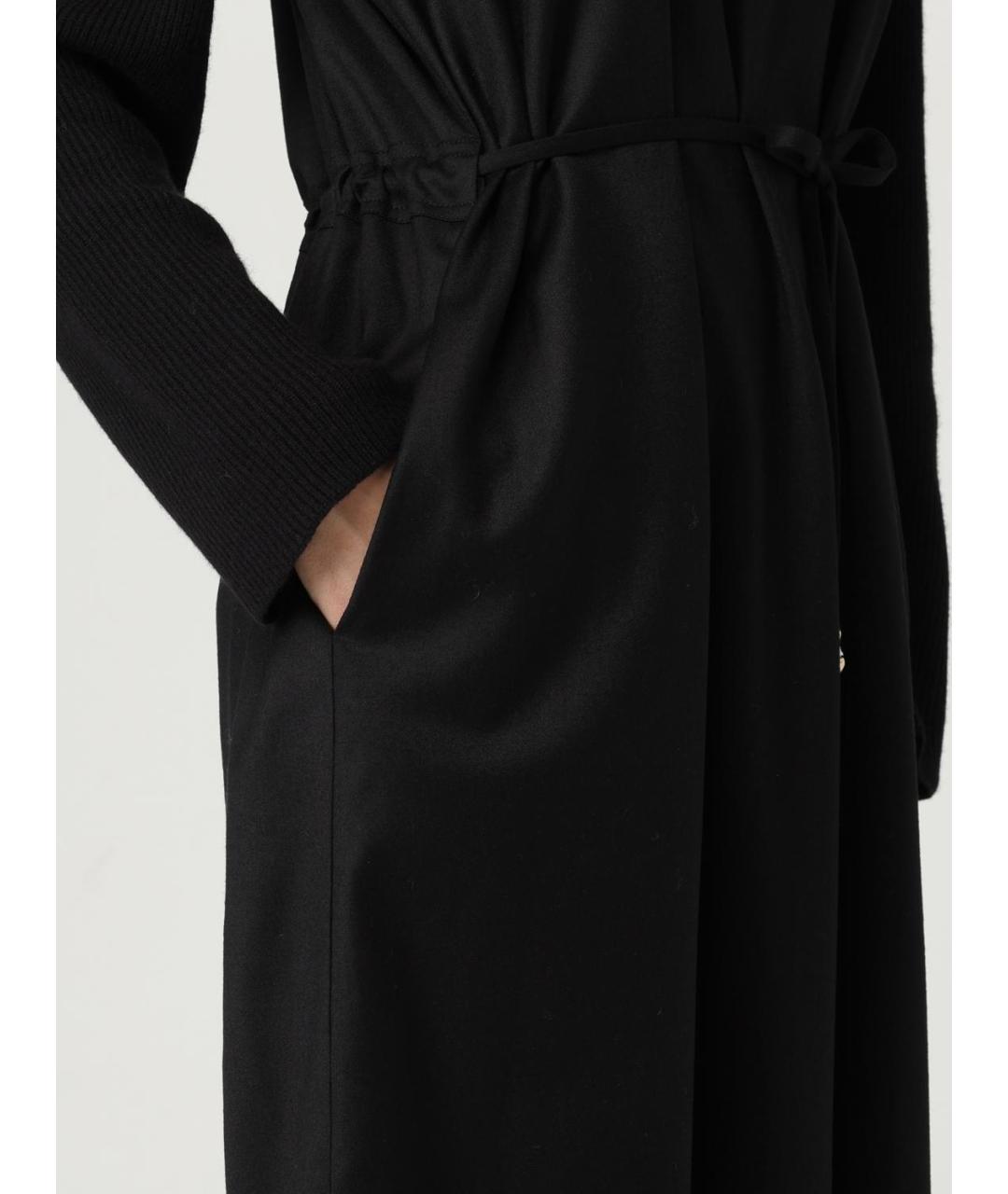 FABIANA FILIPPI Черное шерстяное повседневное платье, фото 4