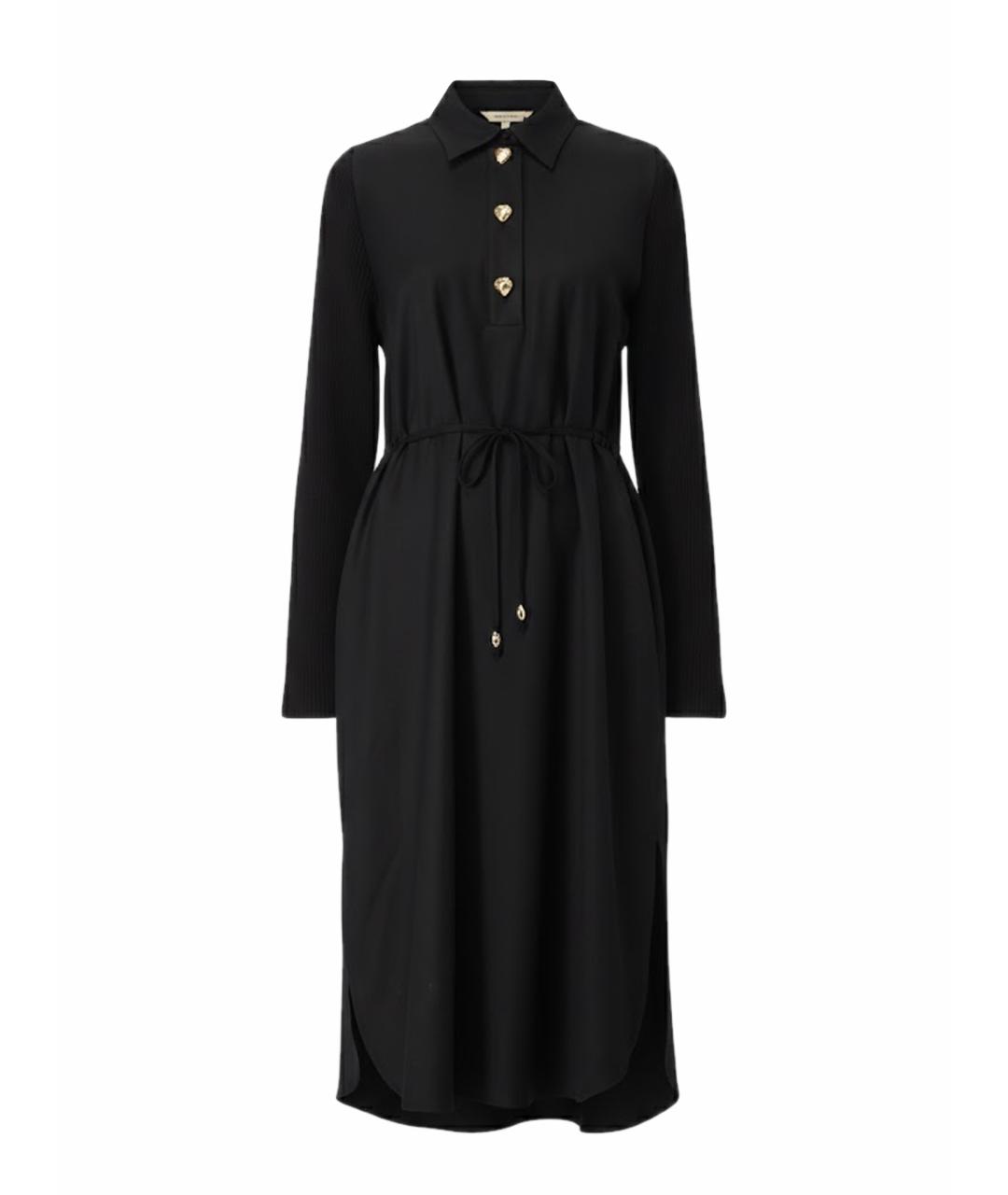 FABIANA FILIPPI Черное шерстяное повседневное платье, фото 1