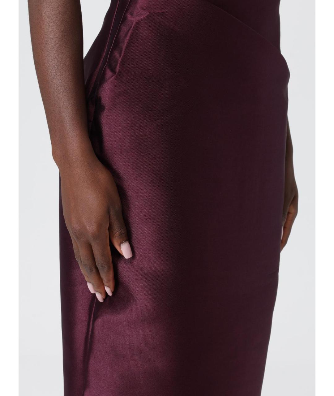 SOLACE LONDON Бордовое полиэстеровое вечернее платье, фото 4