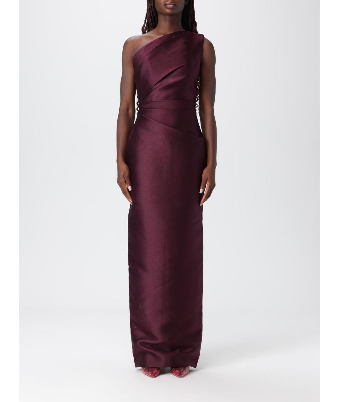 SOLACE LONDON Бордовое полиэстеровое вечернее платье, фото 5
