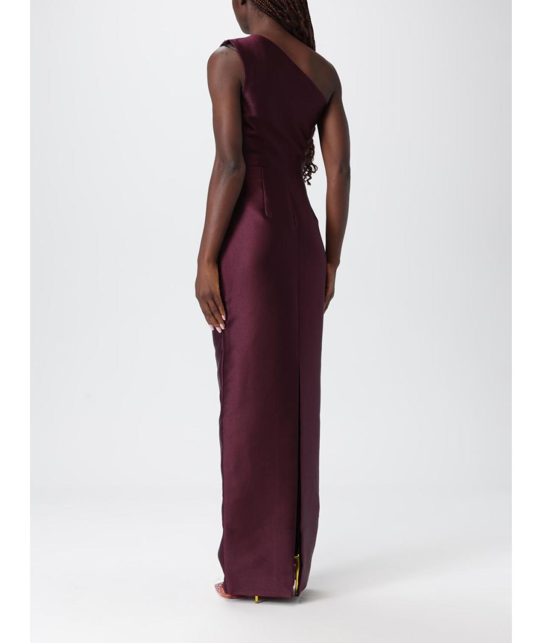 SOLACE LONDON Бордовое полиэстеровое вечернее платье, фото 2