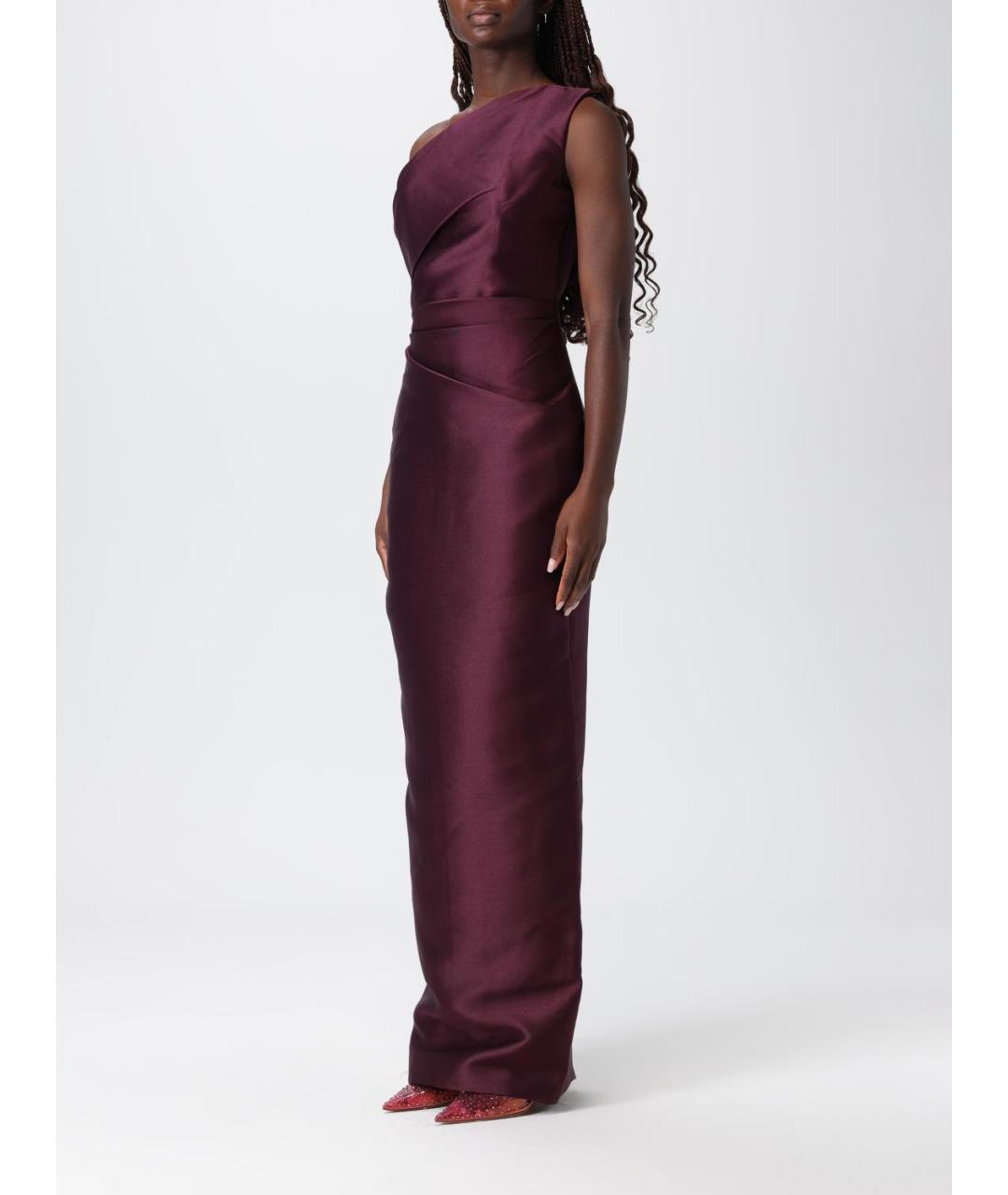 SOLACE LONDON Бордовое полиэстеровое вечернее платье, фото 3