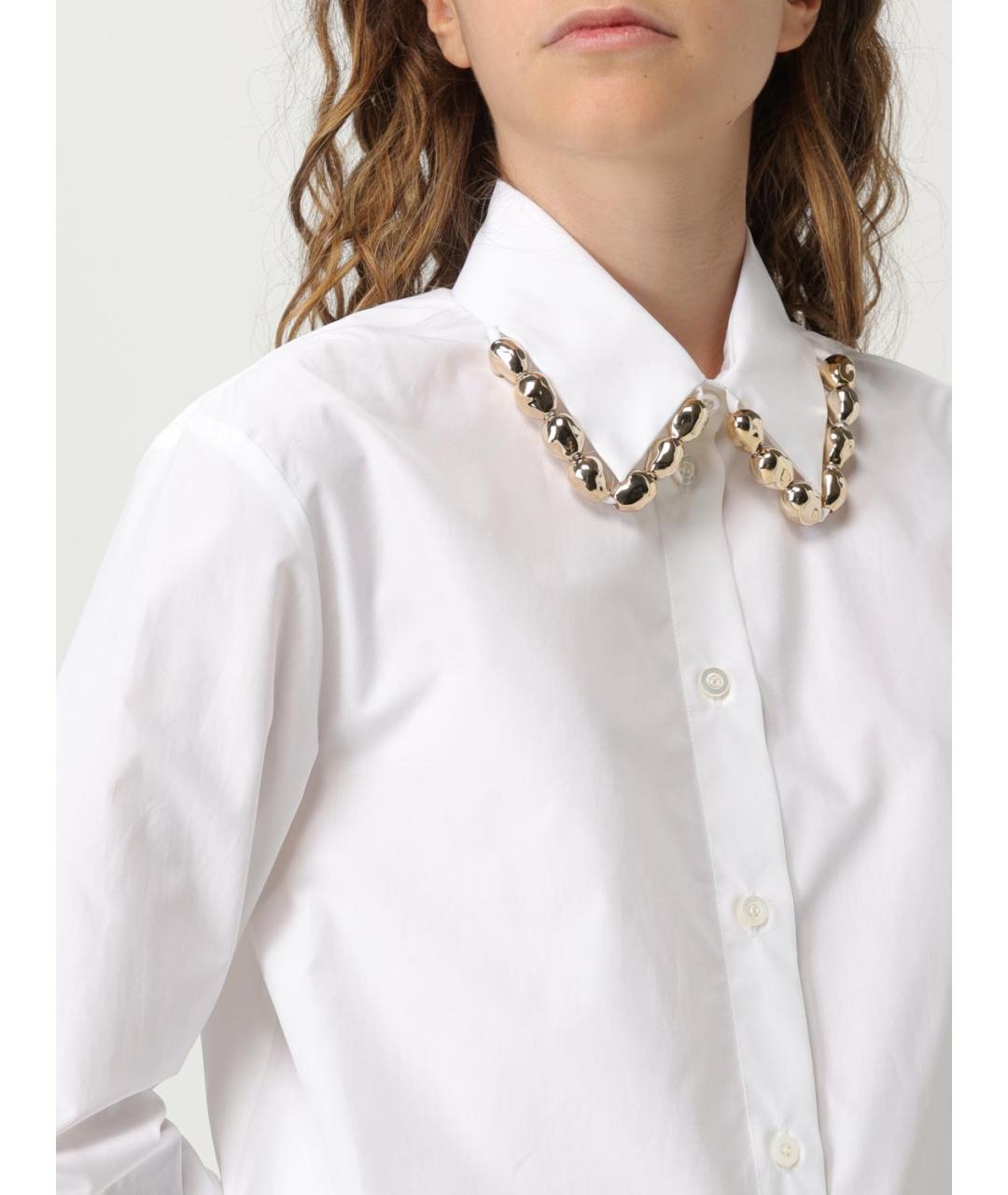 FABIANA FILIPPI Белая хлопковая рубашка, фото 5