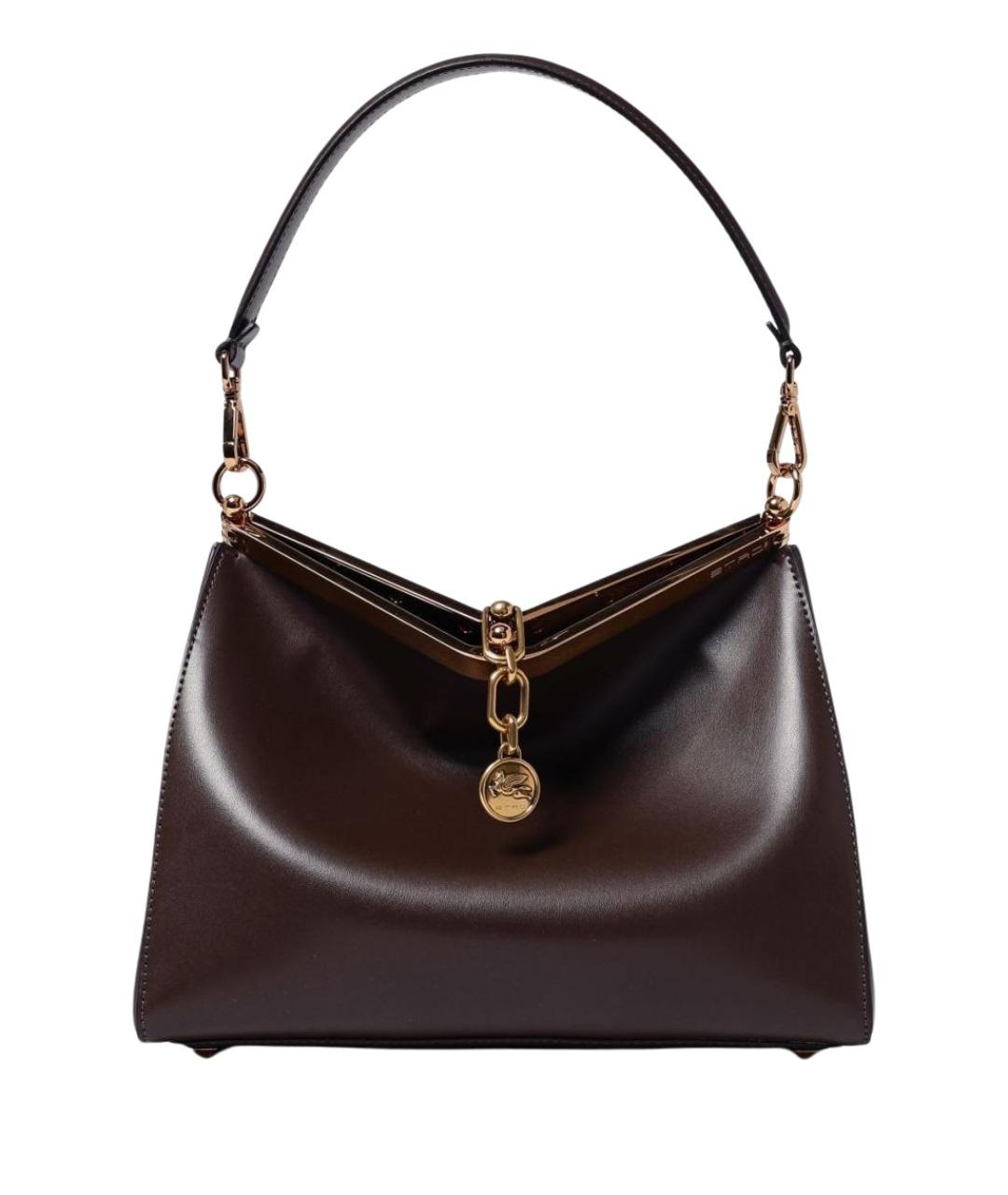 ETRO Коричневая кожаная сумка через плечо, фото 1