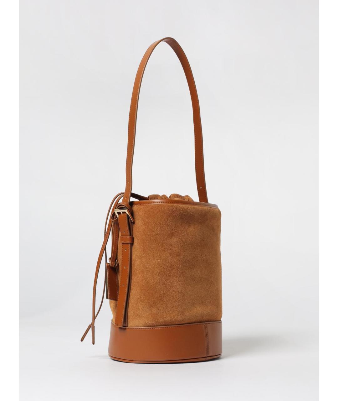 FABIANA FILIPPI Коричневая замшевая сумка тоут, фото 2