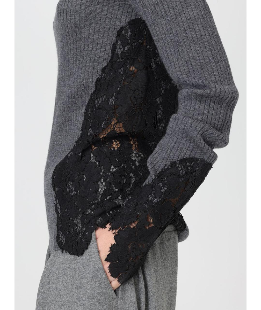 PINKO Серый шерстяной джемпер / свитер, фото 4