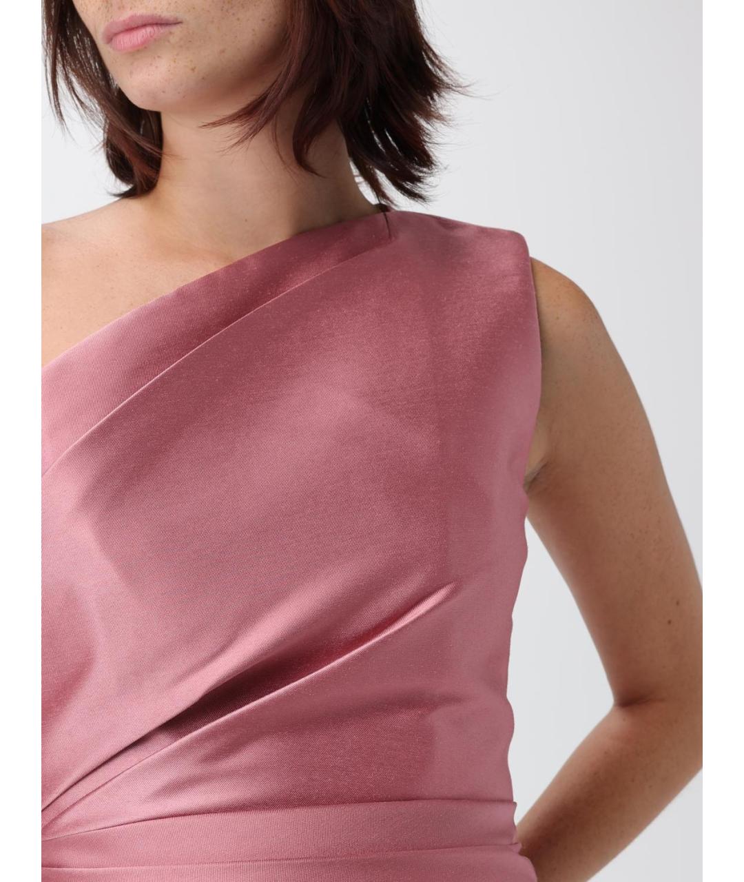 SOLACE LONDON Розовое полиэстеровое вечернее платье, фото 5