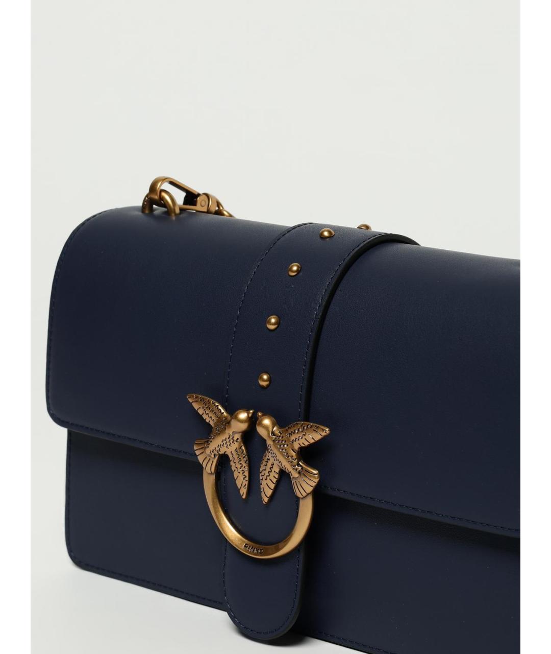 PINKO Синяя кожаная сумка через плечо, фото 3