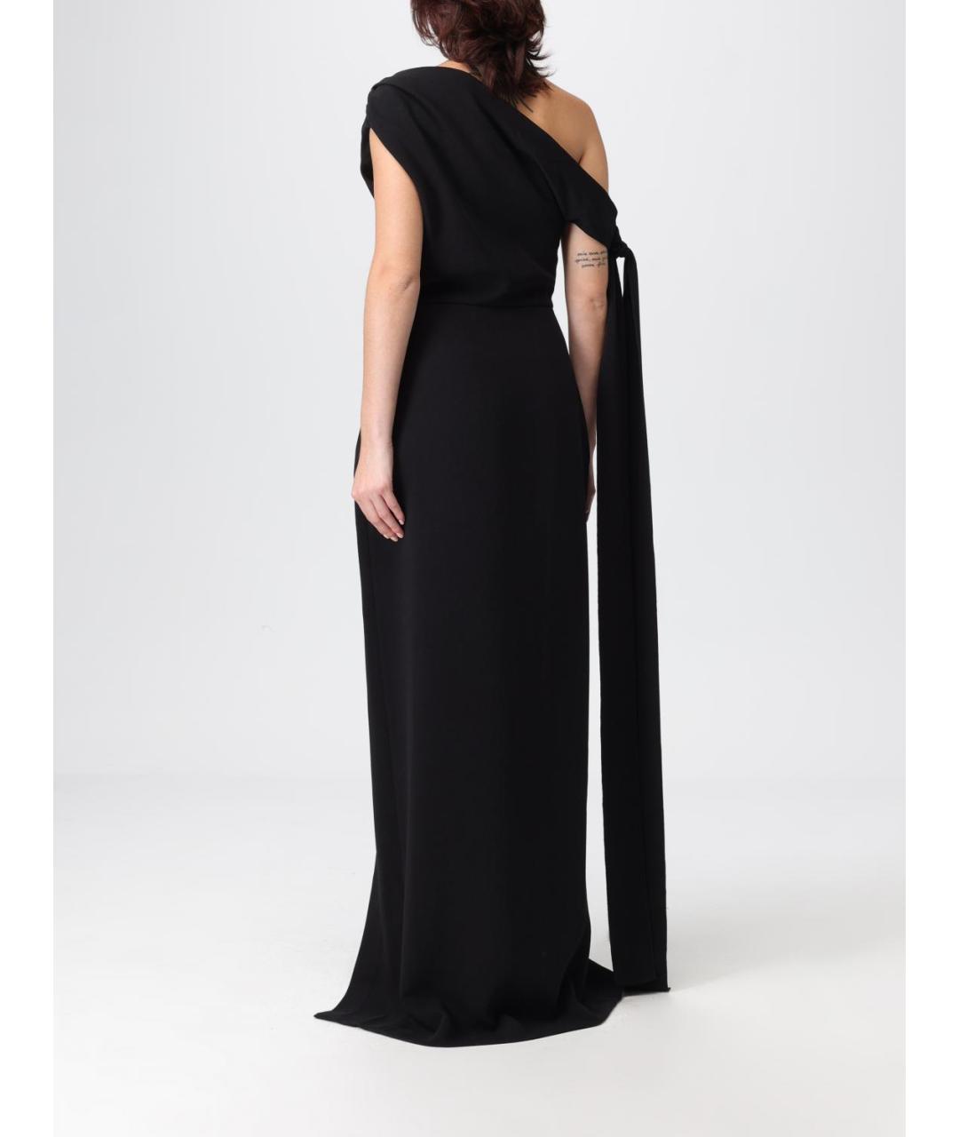 SOLACE LONDON Черное полиэстеровое вечернее платье, фото 2
