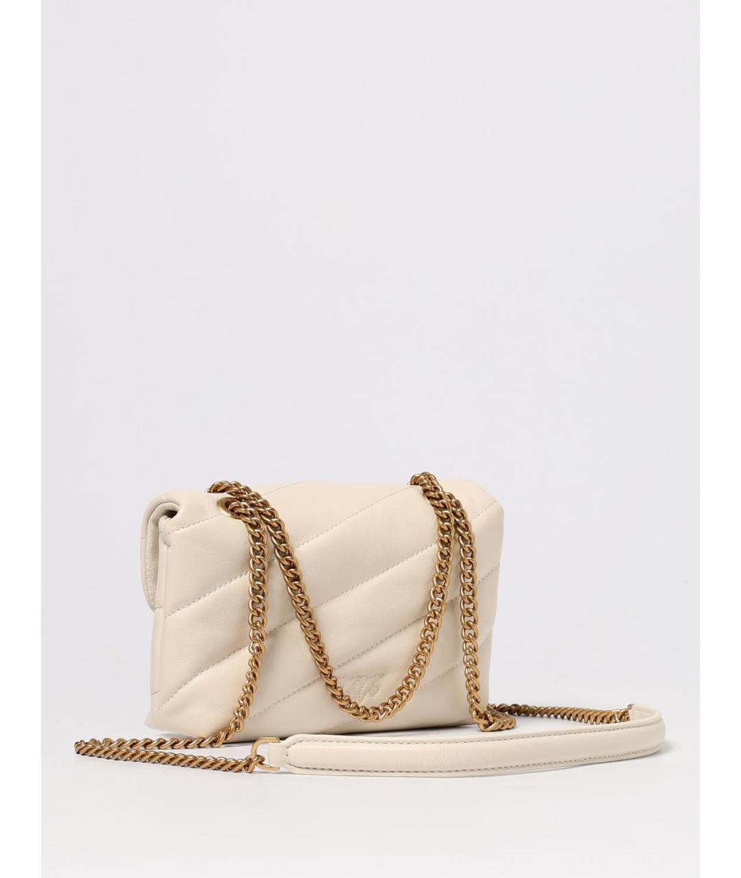 PINKO Белая кожаная сумка через плечо, фото 2