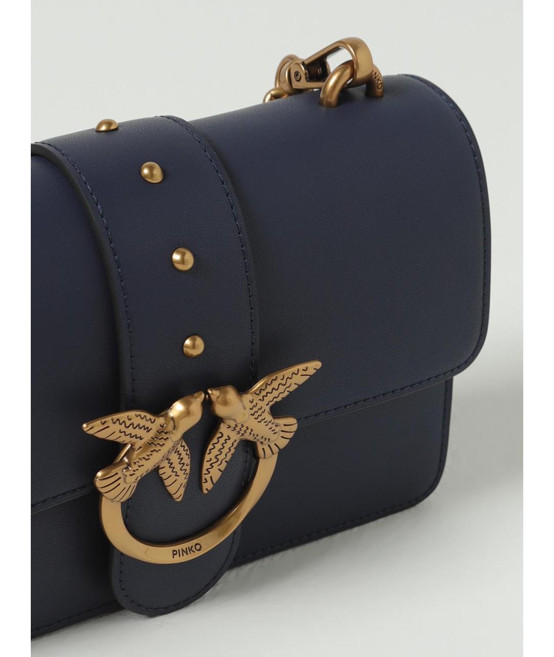 PINKO Синяя кожаная сумка через плечо, фото 3