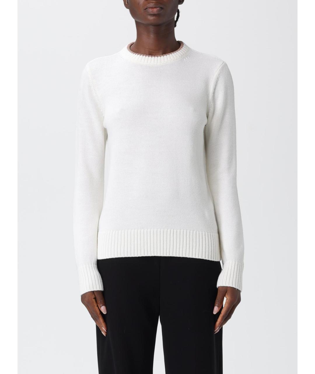 EA7 Белый шерстяной джемпер / свитер, фото 4