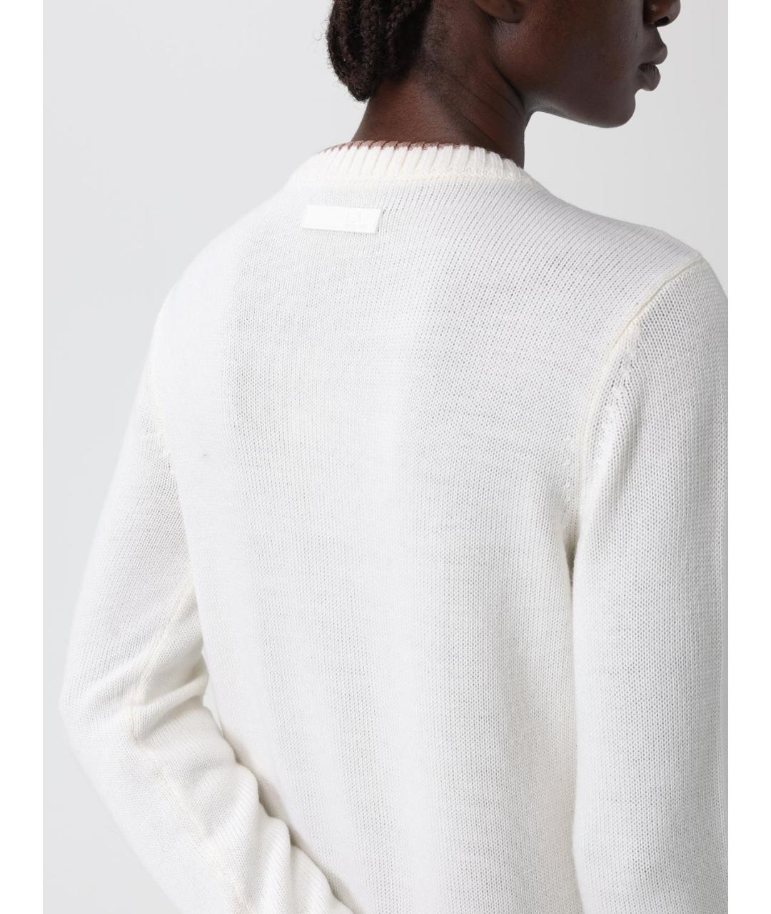 EA7 Белый шерстяной джемпер / свитер, фото 3