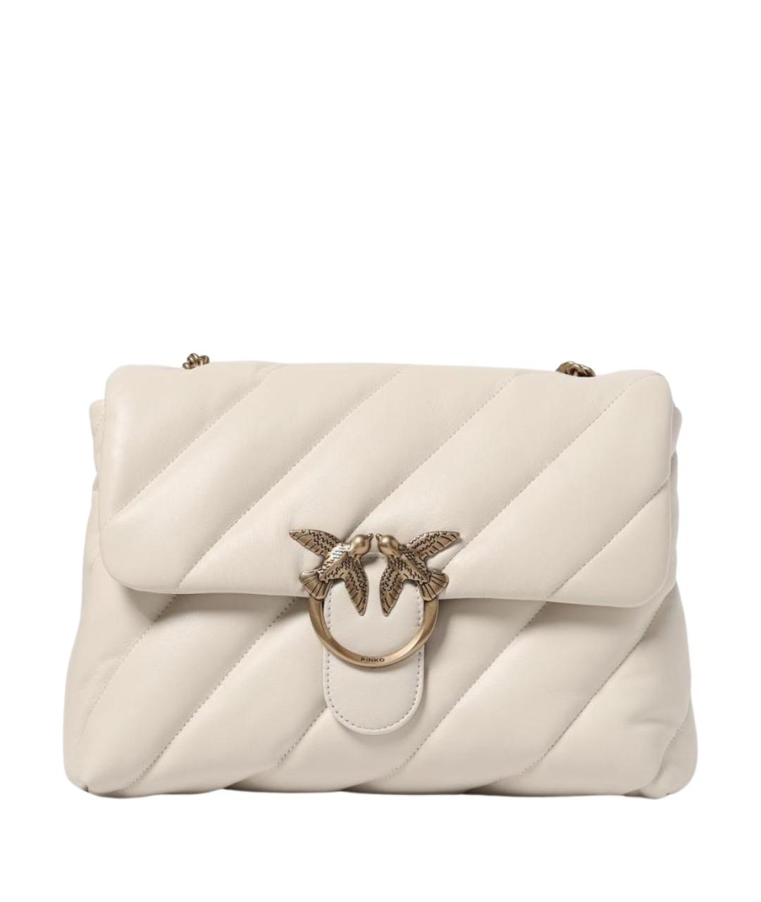 PINKO Белая кожаная сумка через плечо, фото 1