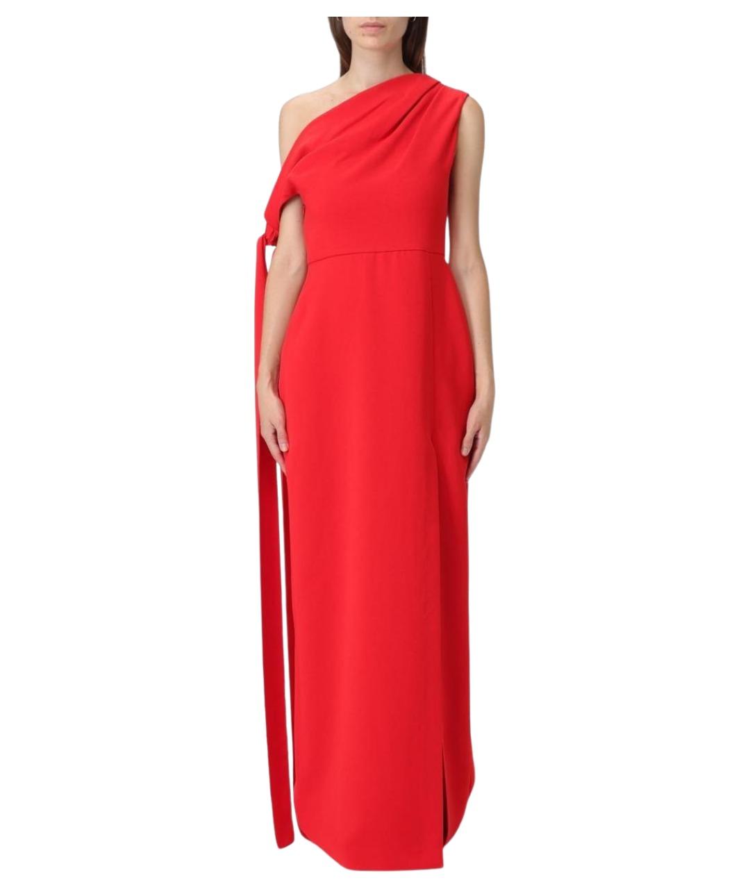 SOLACE LONDON Красное полиэстеровое вечернее платье, фото 1