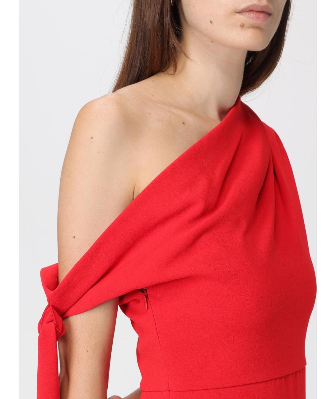 SOLACE LONDON Красное полиэстеровое вечернее платье, фото 4