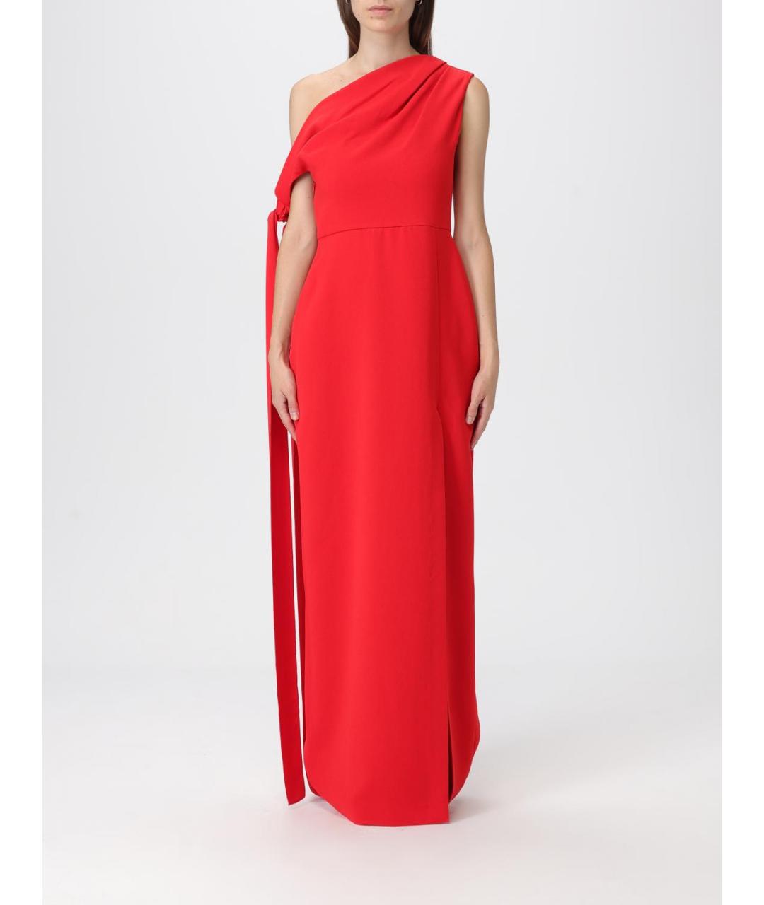 SOLACE LONDON Красное полиэстеровое вечернее платье, фото 5
