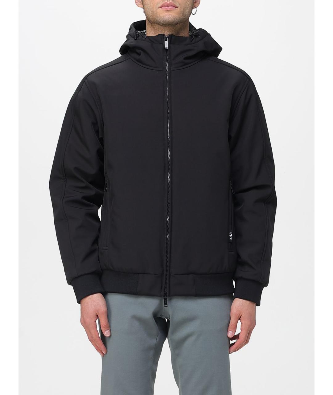 ADD Черный полиамидовый пуховик, фото 5