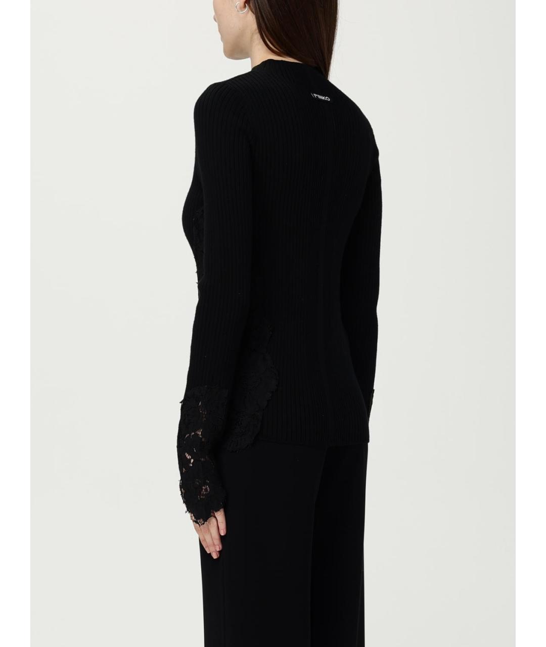 PINKO Черная шерстяная водолазка, фото 3