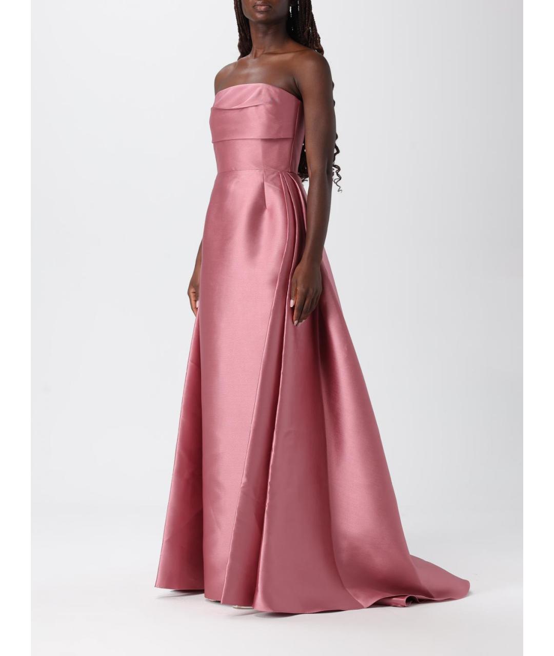 SOLACE LONDON Розовое полиэстеровое вечернее платье, фото 4