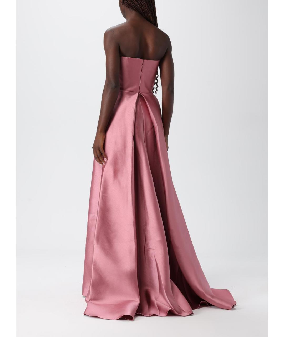 SOLACE LONDON Розовое полиэстеровое вечернее платье, фото 3