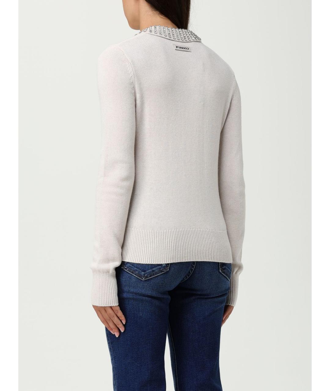 PINKO Серый полиамидовый джемпер / свитер, фото 3