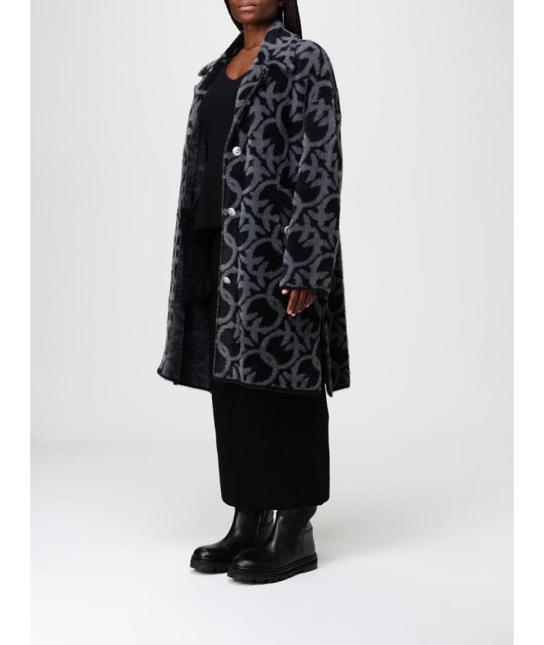 PINKO Серое шерстяное пальто, фото 4