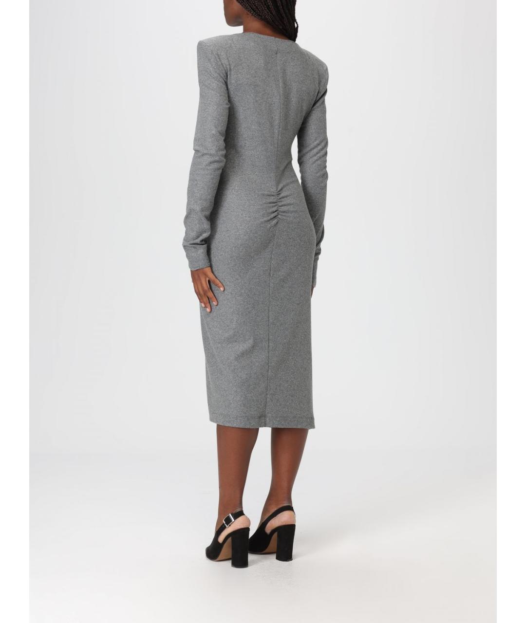 PINKO Серое полиэстеровое платье, фото 3