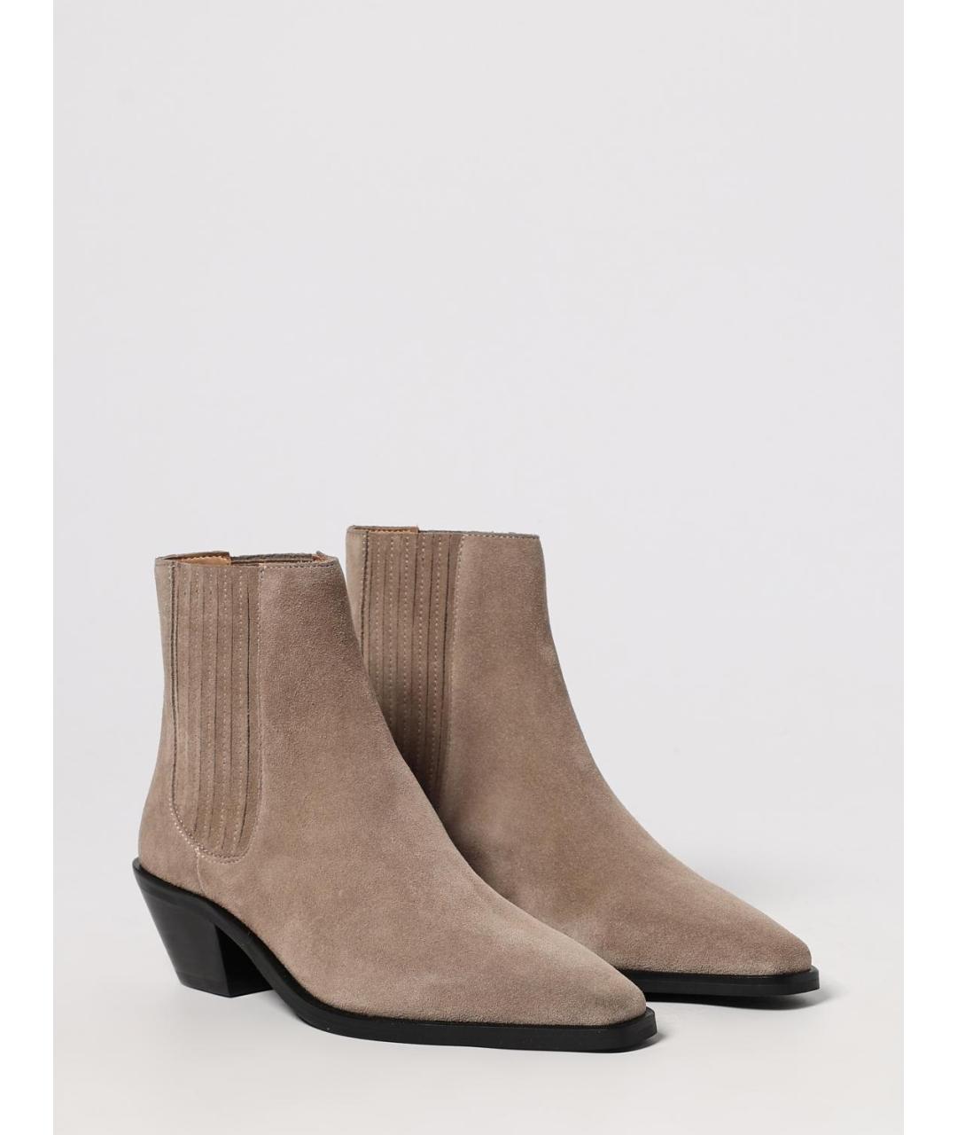 HUGO BOSS Бежевые замшевые ботинки, фото 2