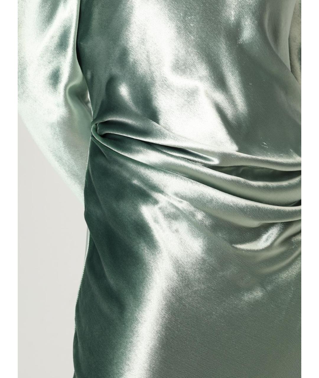 ALBERTA FERRETTI Зеленые вискозное вечернее платье, фото 5