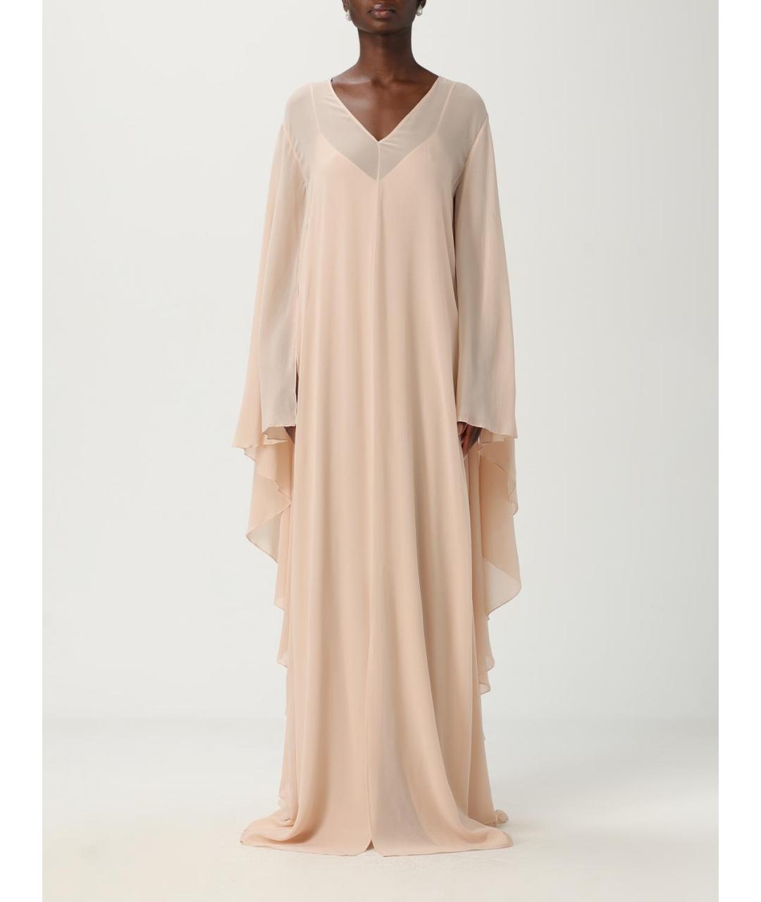 ALBERTA FERRETTI Розовое шелковое вечернее платье, фото 5