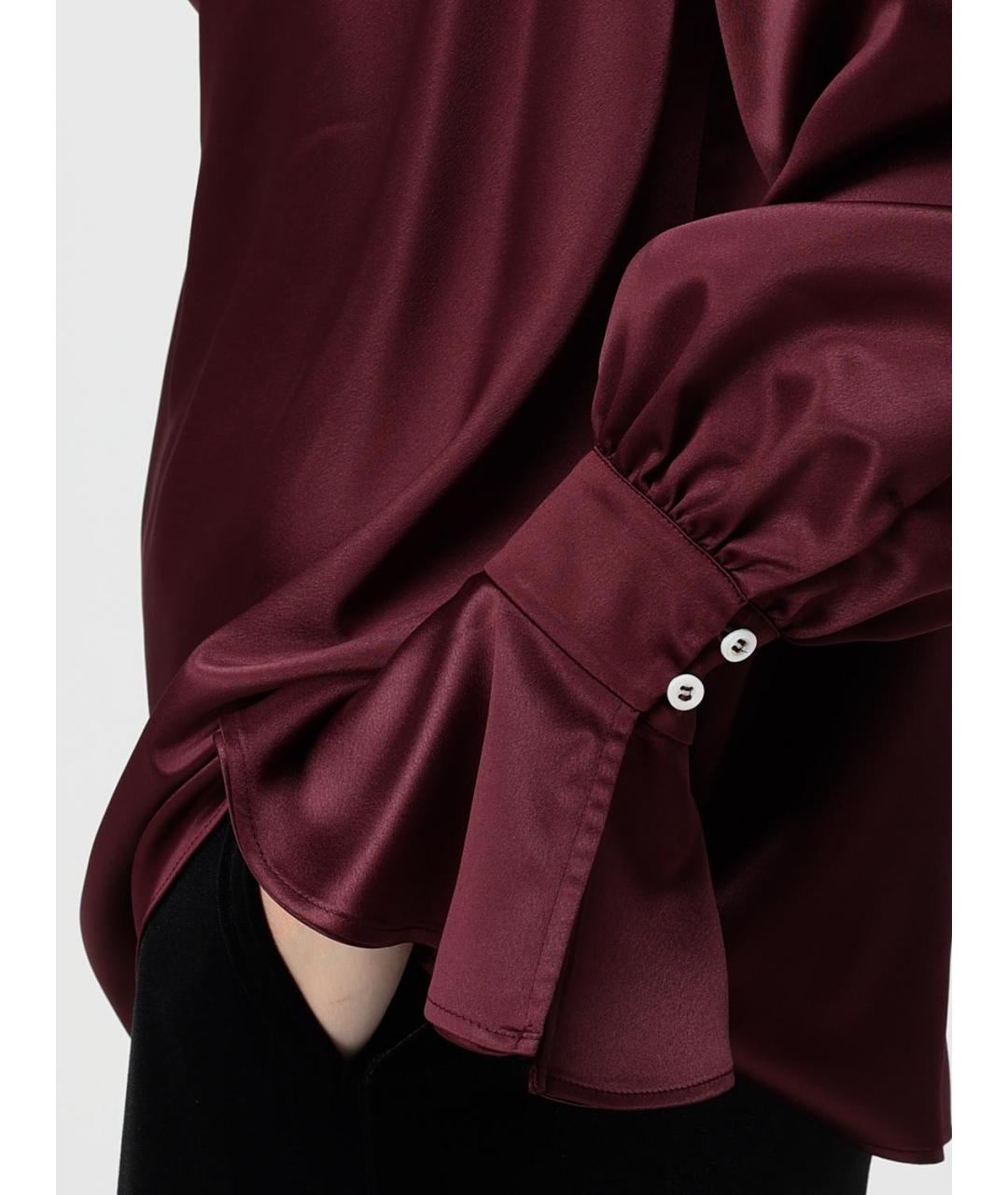 PINKO Бордовая полиэстеровая блузы, фото 4