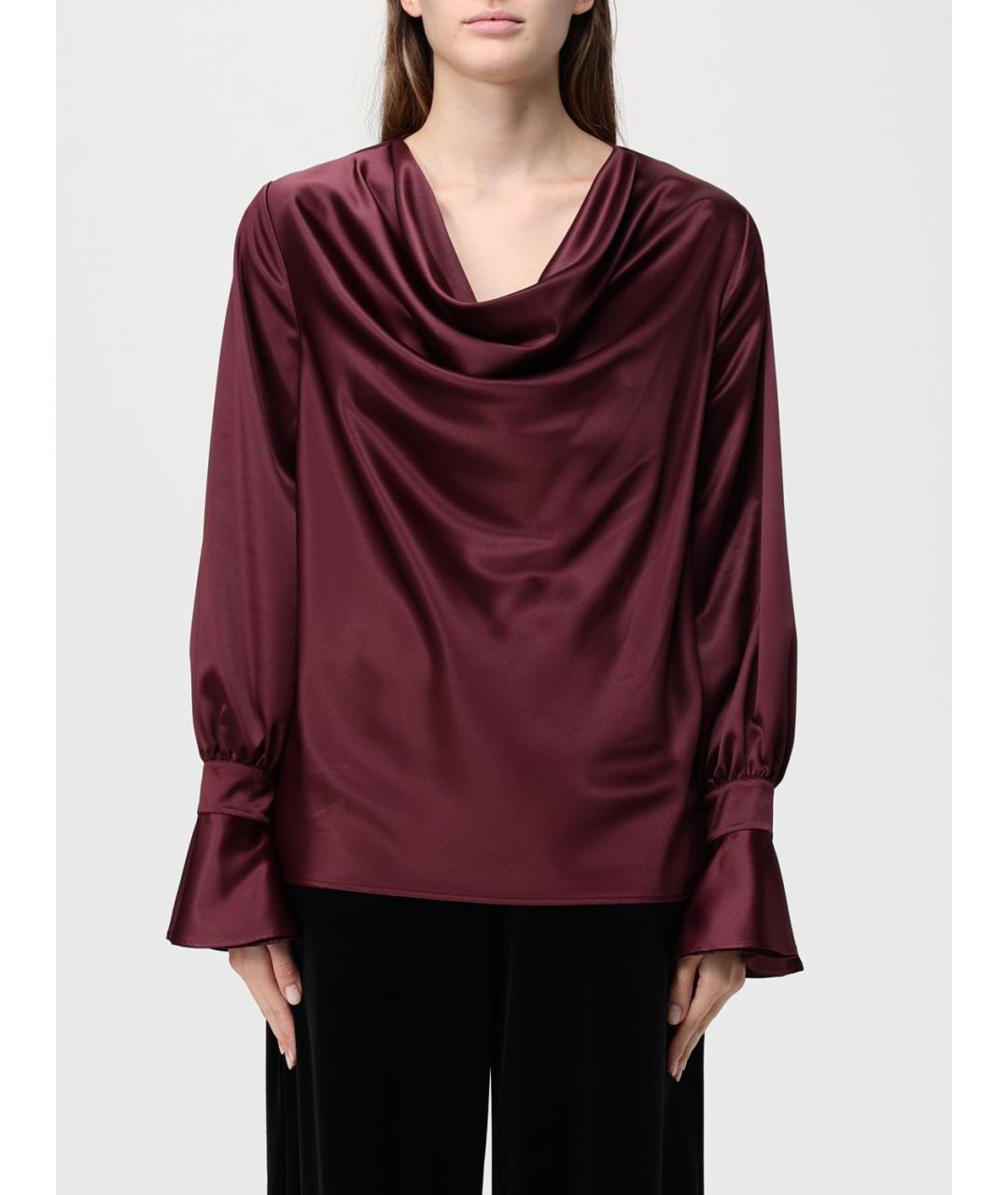 PINKO Бордовая полиэстеровая блузы, фото 2