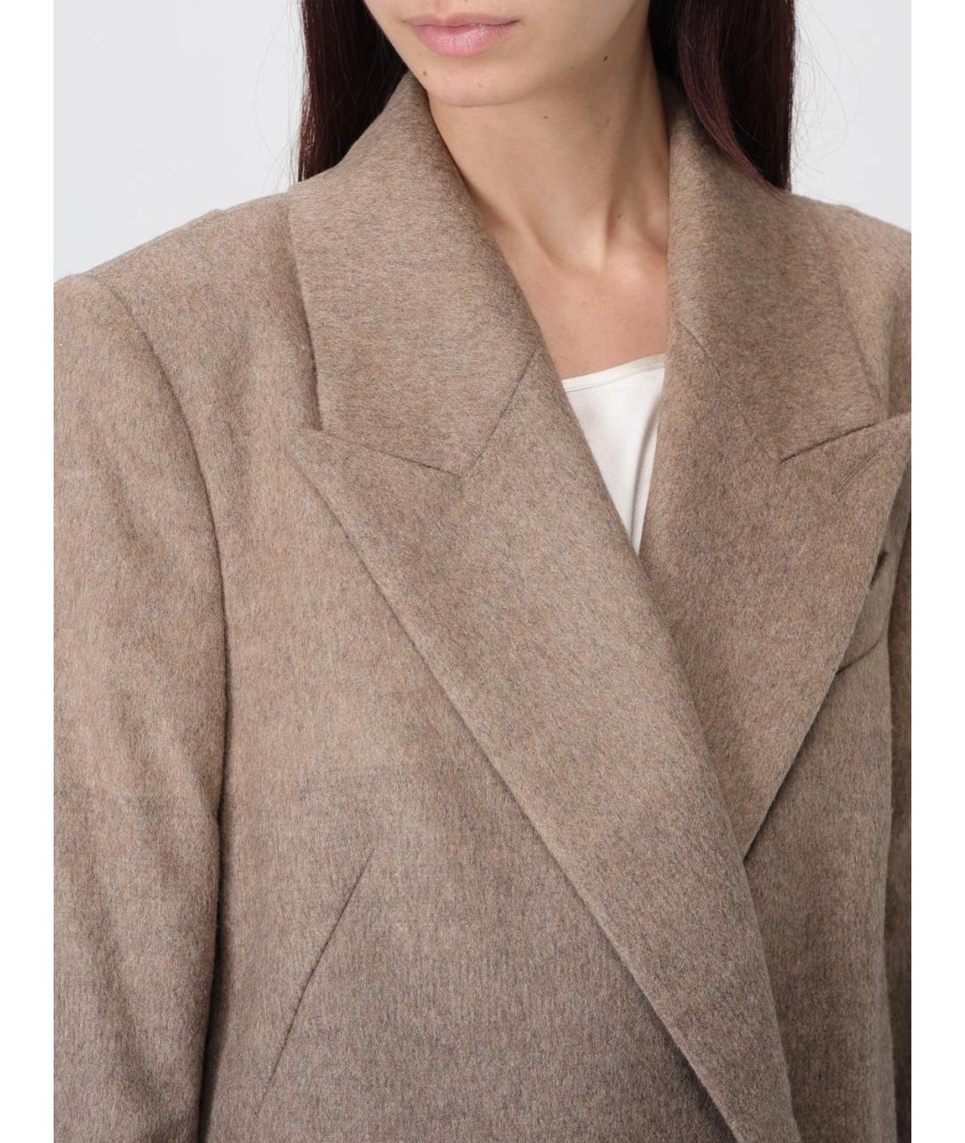 HUGO BOSS Бежевое вискозное пальто, фото 4