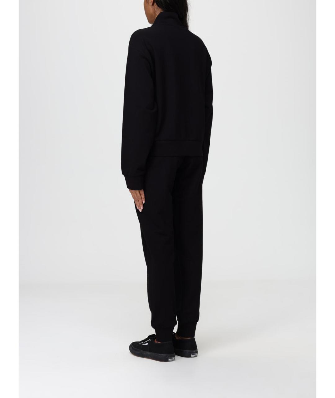 EA7 Черный хлопковый костюм с брюками, фото 3