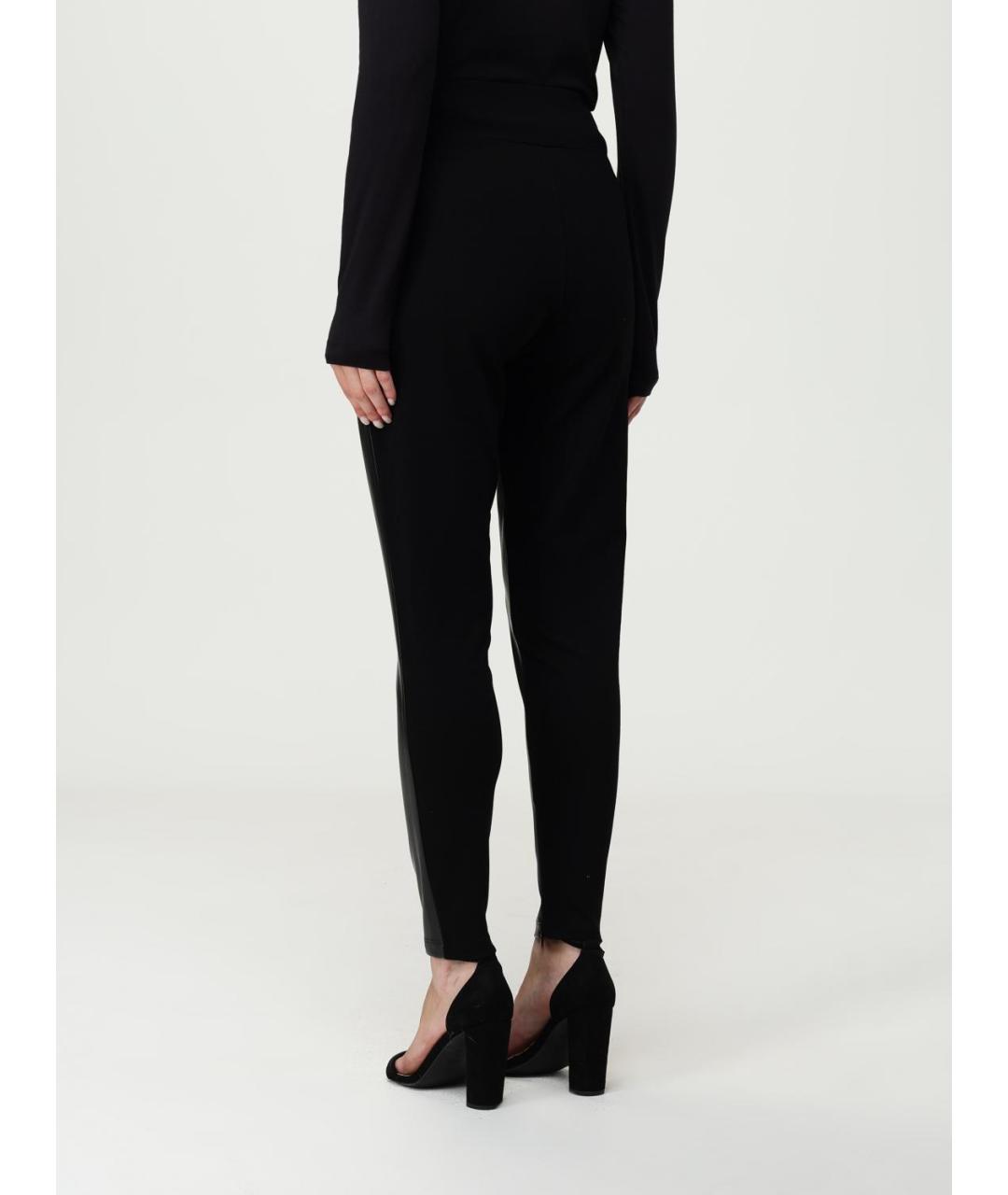 EA7 Черные полиэстеровые брюки узкие, фото 2