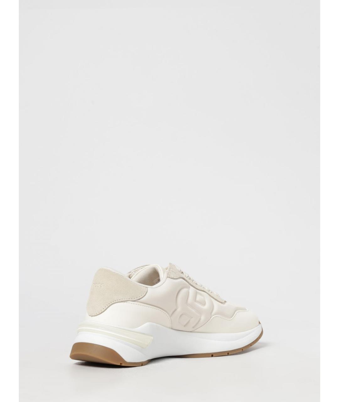 HUGO BOSS Бежевые кожаные кроссовки, фото 3