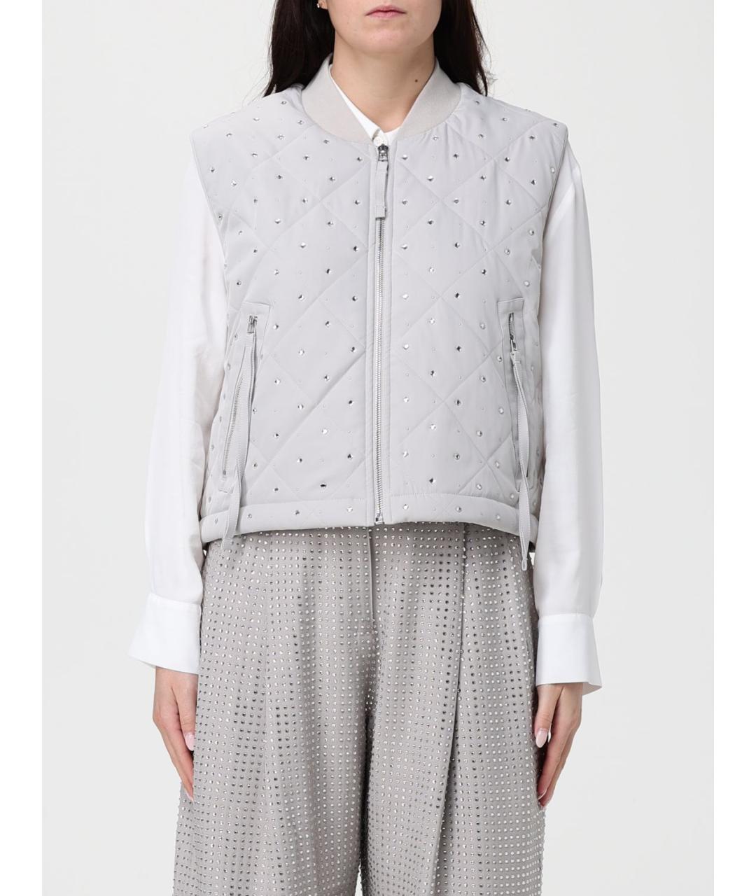 PINKO Серая полиэстеровая жилетка, фото 5