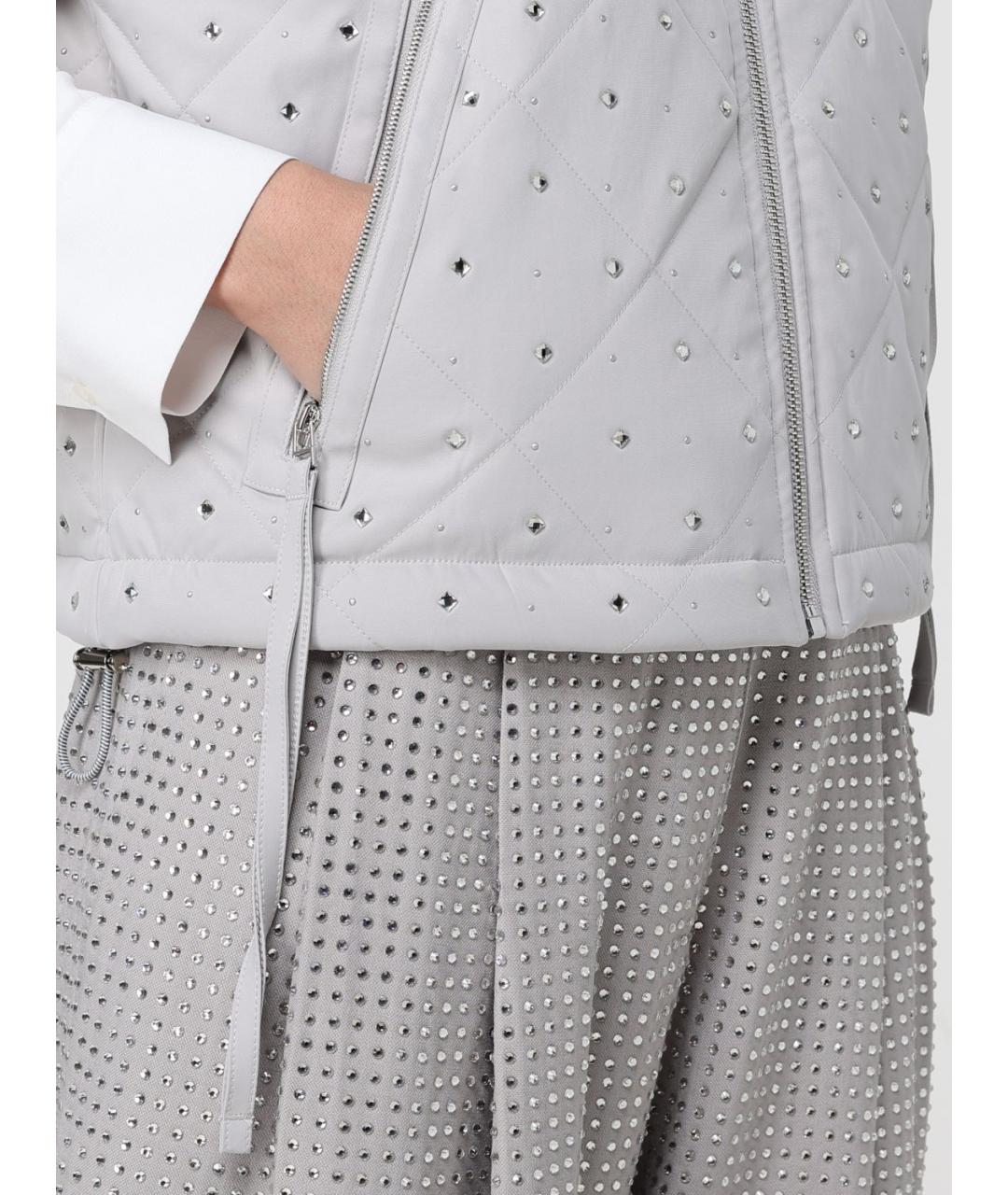 PINKO Серая полиэстеровая жилетка, фото 4